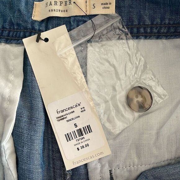 NEW Harper Heritage Lyocell Chambray Cuffed Short S - Picture 6 of 9